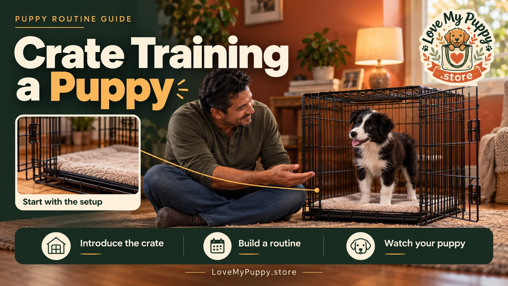 Crate Training a Puppy: 6 Steps to Quieter Nights (and a Crate She Actually Likes)