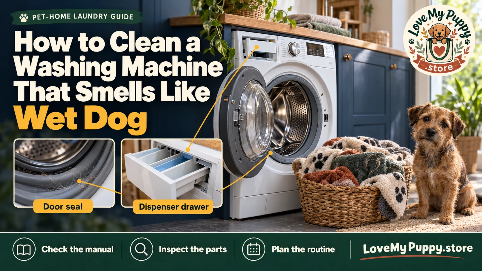 How to Clean a Washing Machine That Smells Like Wet Dog (and Is Full of Fur)