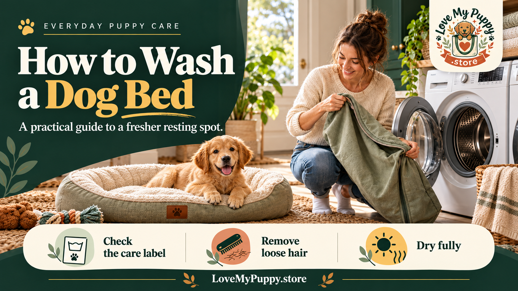 How to Wash a Dog Bed So the Pee Smell Doesn’t Come Back