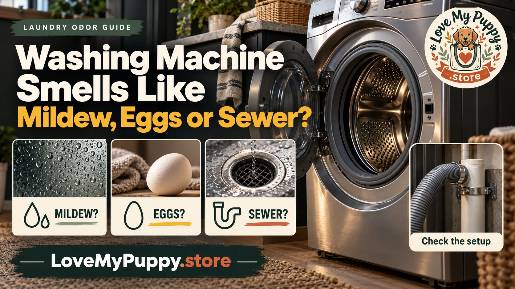 Washing Machine Smells Like Mildew, Eggs or Sewer? Find Your Fix